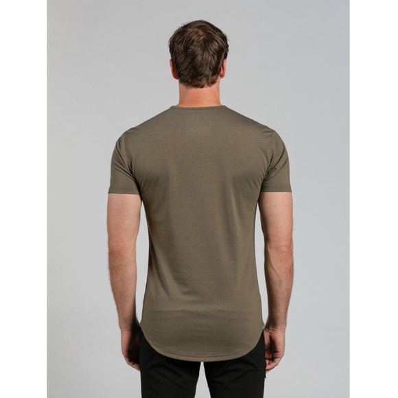 Bylt Men's Drop Cut Signature Short Sleeve Tee, Green - Size M - Picture 2 of 7
